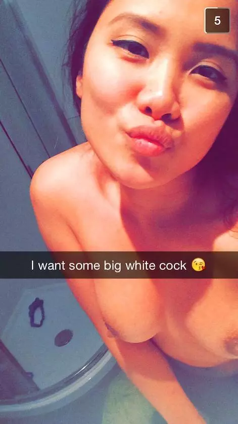 Asian girl want big white cock